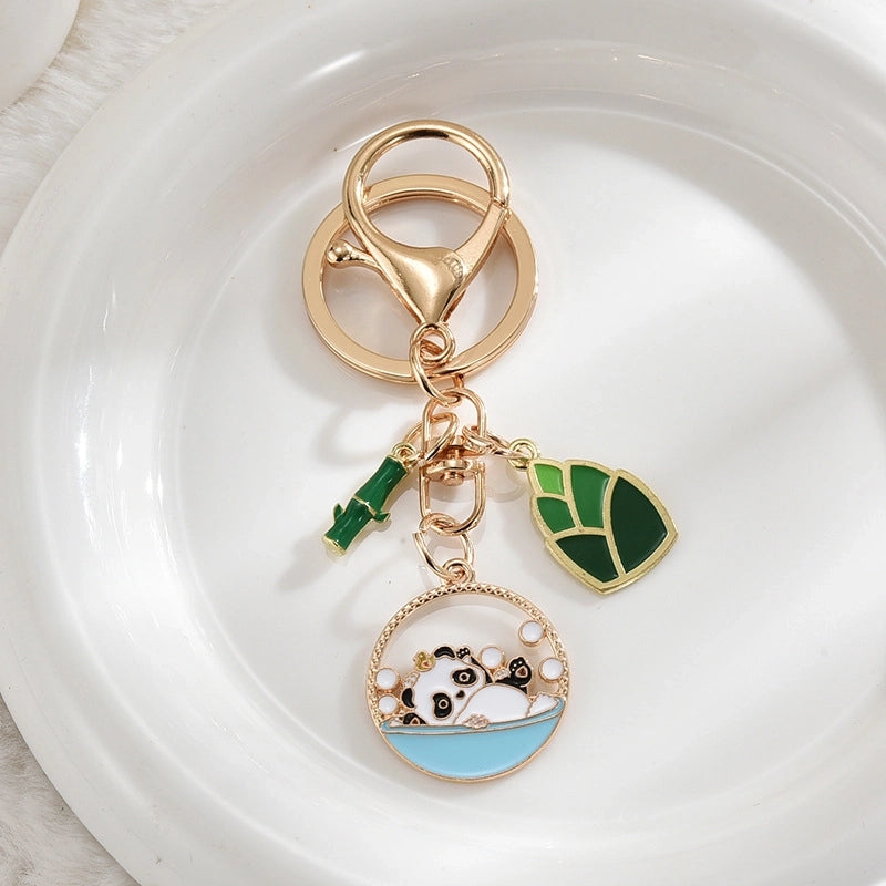 Cute Panda Metal Unisex Bag Pendant Keychain