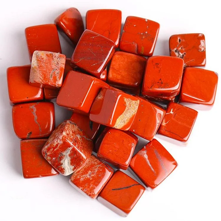 0.1kg Red Jasper Crystal Cubes bulk tumbled stone
