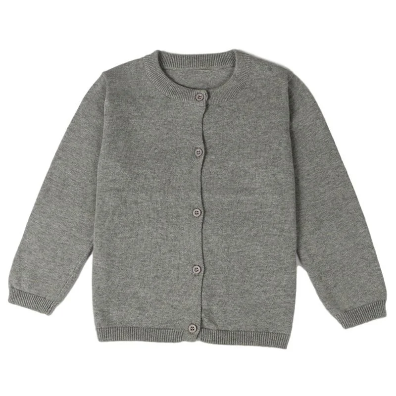 Kids Boys Girls Cardigan Sweaters Spring Autumn Baby Girl Solid Cotton Sweater Jacket Boys Children Knitted Kids Sweaters Girls