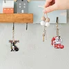 (US Local)6PCS  Christmas Dogs DIY Diamond Painting Keychain Diamond Art Keyrings