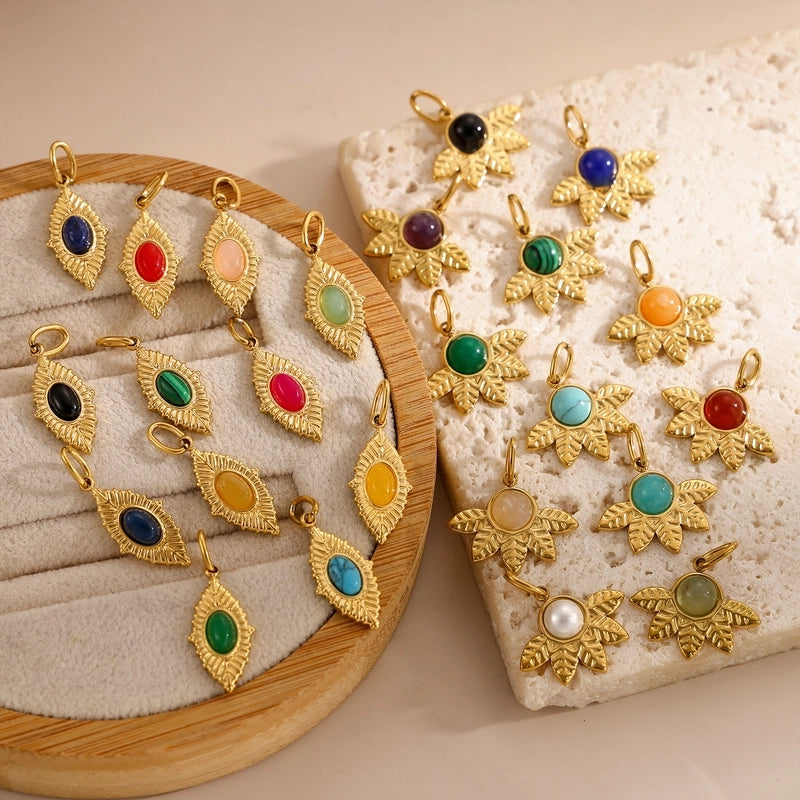 1 Piece 20 * 10mm 304 Stainless Steel Oval Pendant Jewelry Accessories