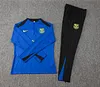 2024/2025 Barcelona Half-Pull Training Suit blue black Jersey Set
