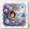 5D DIY Full Round Drill Partial AB Diamond Painting Sparrow Wall Decor45x45cm