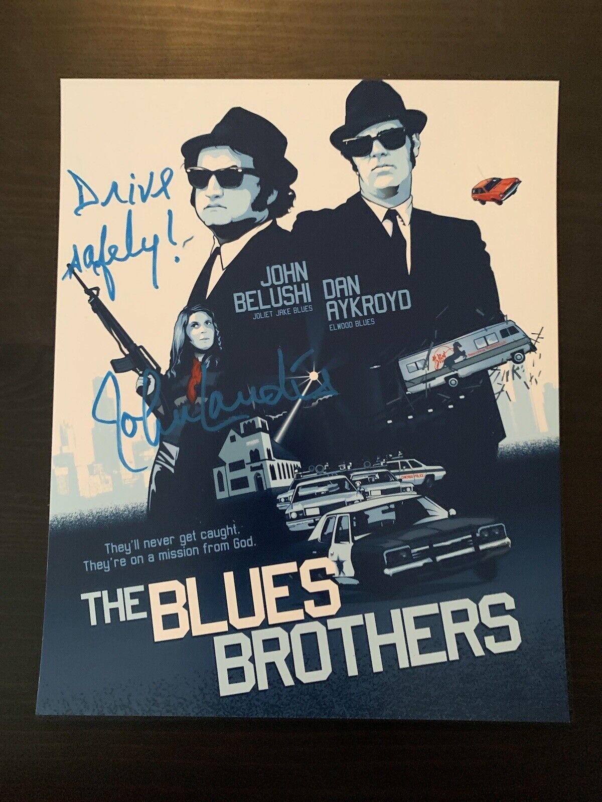 John Landis signed 8x10 Photo Poster painting Blues Brothers Movie Director Autographedi