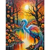 (50*60cm)Sunset Crane - Full Round Drill Diamond Painting