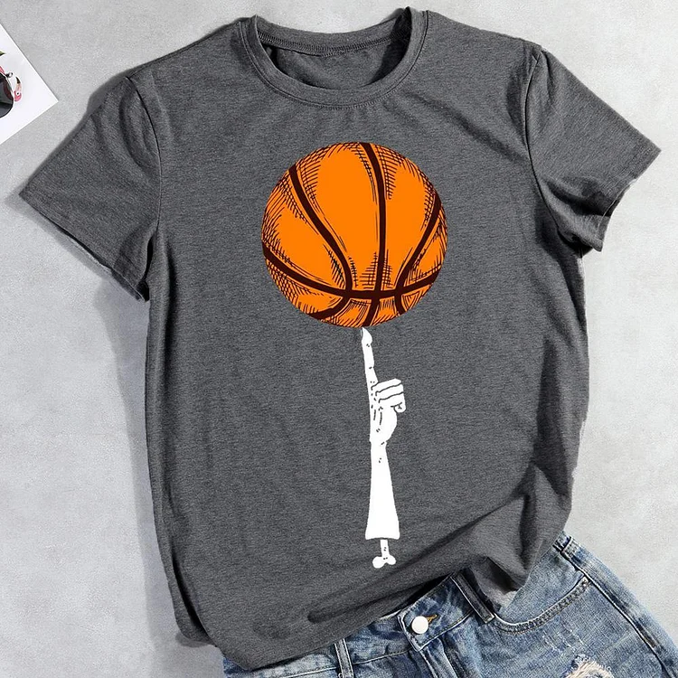 AL™ Finger and basketball  T-Shirt Tee - 01002-Annaletters