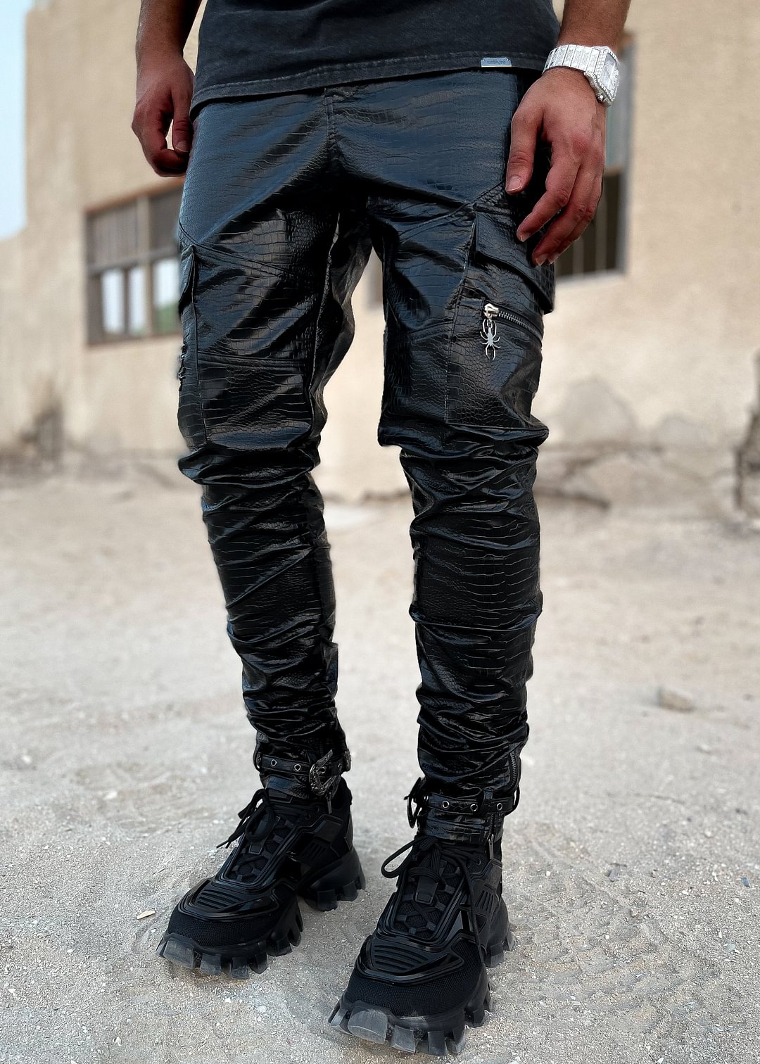 Racer Snake Leather Pant