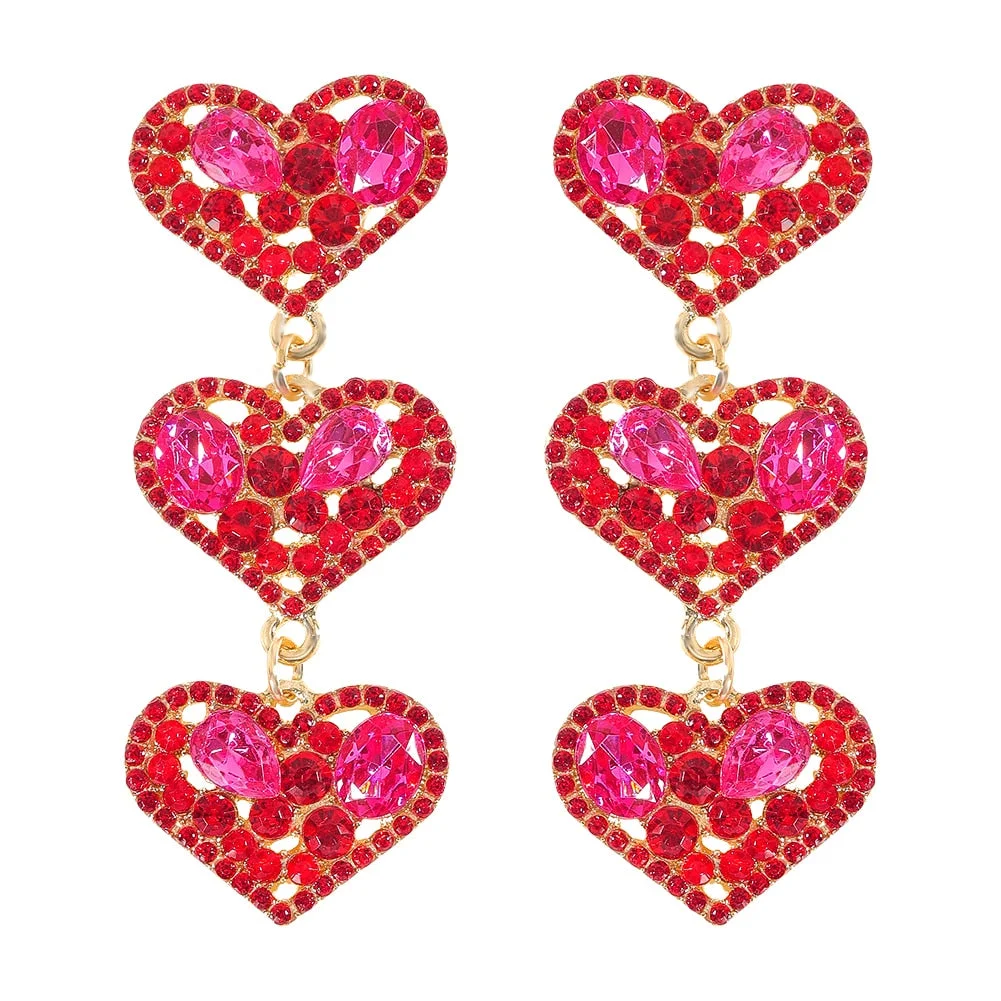 Dvacaman New Arrival Long Colorful Rhinestone Irregular Drop Earrings High Quality Trendy Crystal Pendant Jewelry Gift For Women