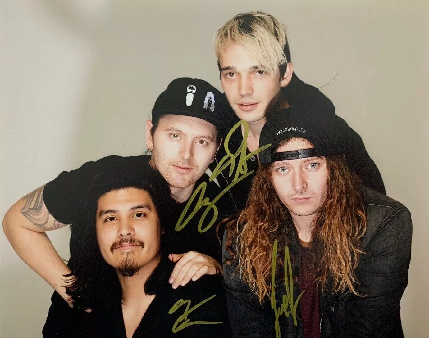 BADFLOWER HAND SIGNED 8x10 Photo Poster painting FULL BAND AUTOGRAPHED AUTHENTIC RARE JOSH KATZ