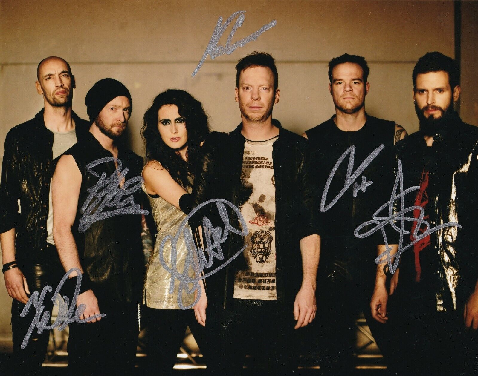 Within Temptation REAL hand SIGNED Photo Poster painting #1 COA Autographed Sharon den Adel +5