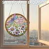 4Pcs Diamond Painting Flower Window Pendants Suncatcher Hanging Kits for Home Porch Farmhouse