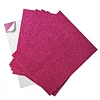 10 Pack - 12"x10" Self-Adhesive Glitter DIY Craft Foam Sheets - Hot Pink