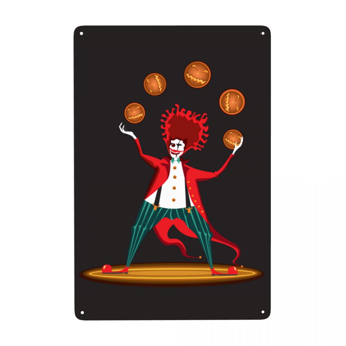 Halloween Juggling Decorative Metal Signs 12 X 8 INCH