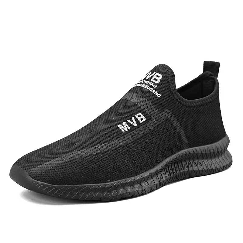 Qengg Light Men Shoes Sneakers Summer Breathable Mesh Sports Shoes Comfortable Non-slip Lazy Shoes Men Casual Walking Shoes