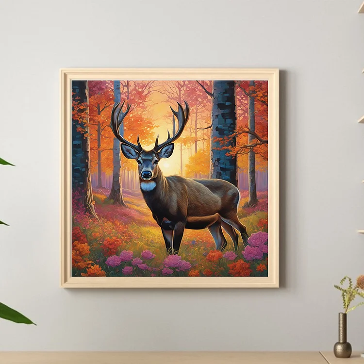 Deer-Full Round Diamond Painting 30*40cm