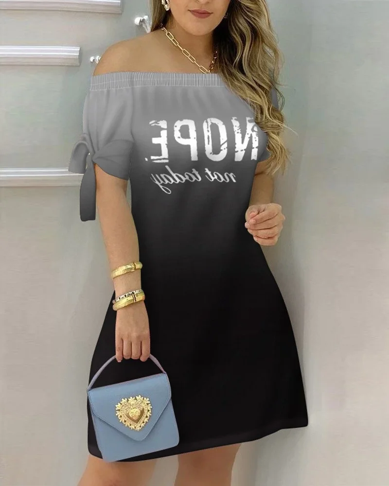 Uveng Uveng Women's Clothing 2023 Spring And Summer New Mid-Summer One-Word Commuting Dress Women