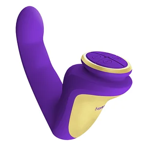 G-Spot & Clitoris Stimulator - Silicone Dildo with Finger Vibration and Prostate Massager