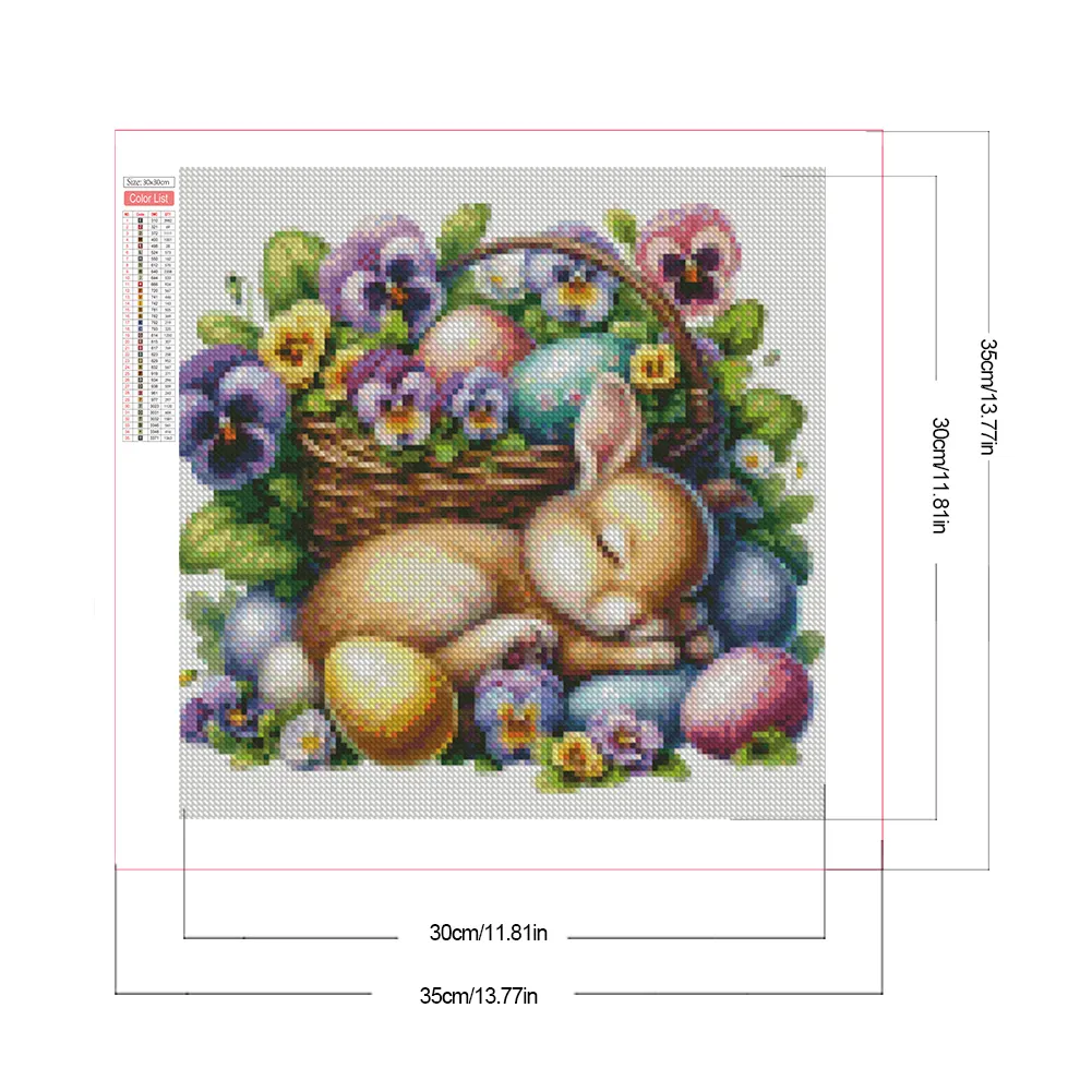 Diamond Painting - Full Square Drill - Easter Rabbit(Canvas|35*35cm)