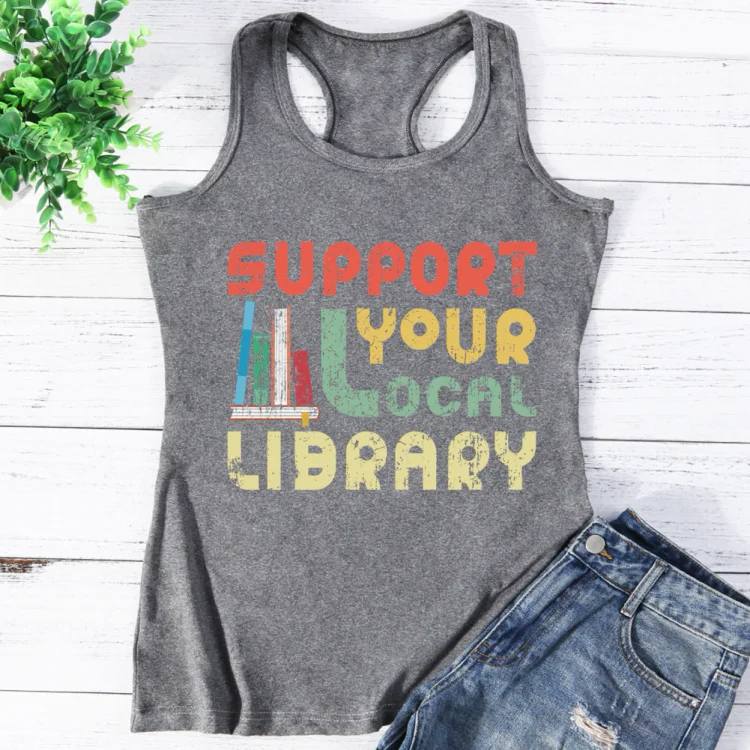 Support Your Local Library Tank-03089