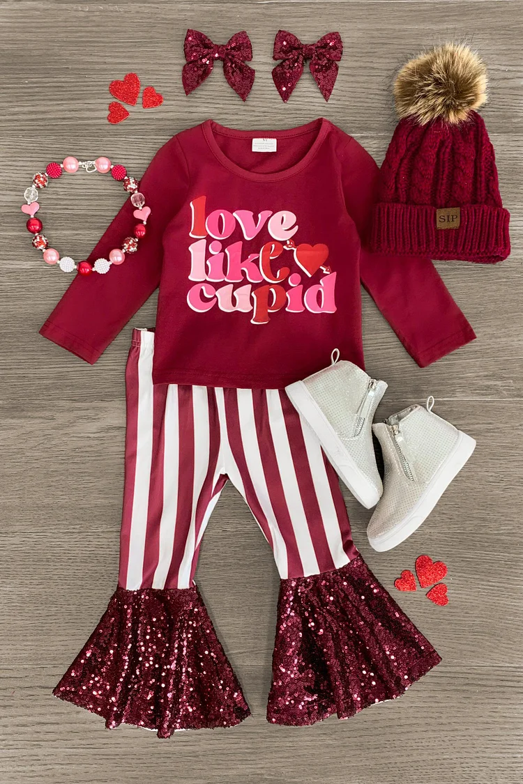 Happy New Year Pink Sequin Pant Set