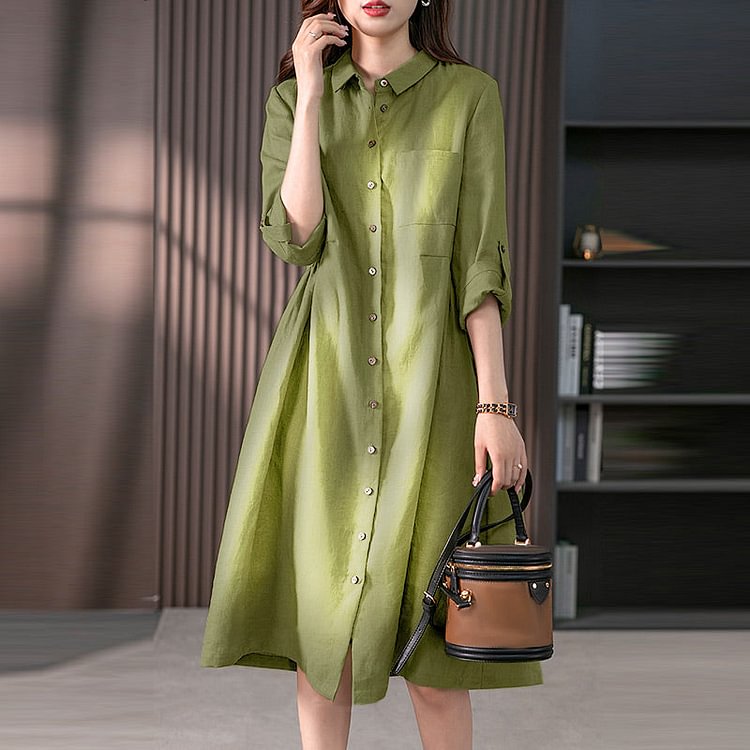 Women's Relaxed Fit Cotton Linen Dress（50% OFF）