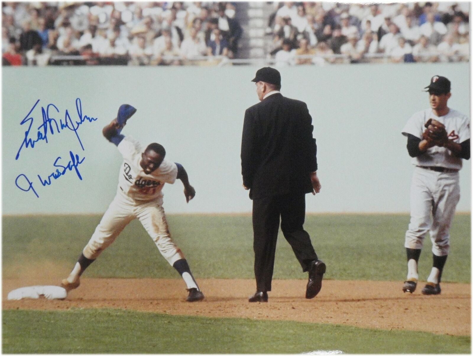 Sweet Lou Johnson Hand Signed 11x14 Photo Poster painting Los Angeles Dodgers I Was Safe W/ COA