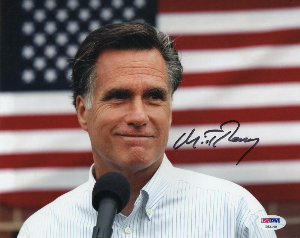 MITT ROMNEY SIGNED AUTOGRAPH 8X10 Photo Poster painting - 2012 REPUBLICAN PRESIDENT NOMINEE PSA