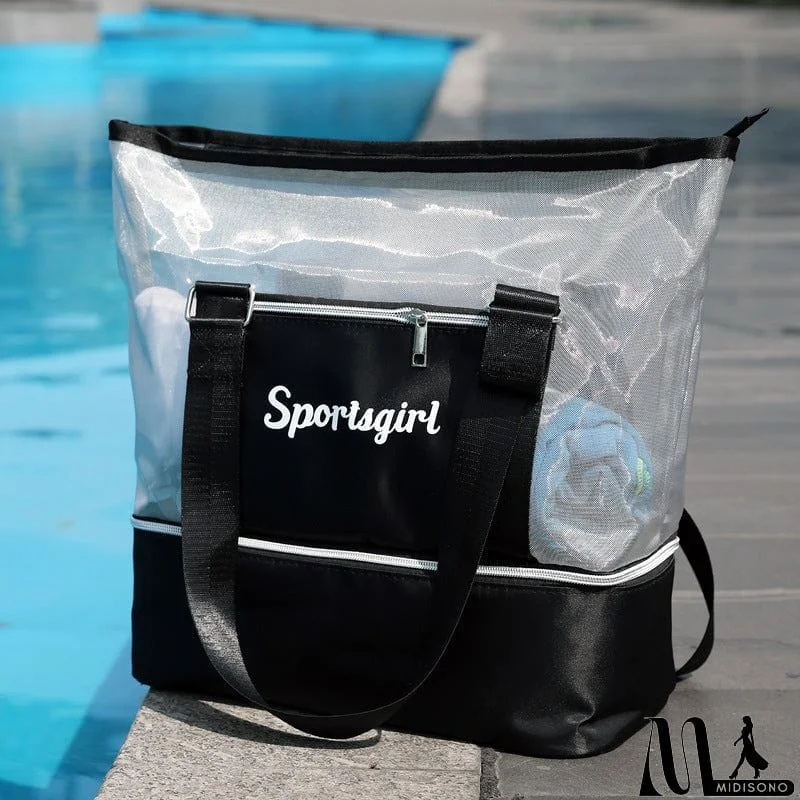 MidiSono - Wet & Dry Separation Waterproof Extra-Large Beach Tote Bag