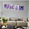 (4er Pack) Lila Schmetterling - speziell geformtes Diamond Painting - 30*30cm