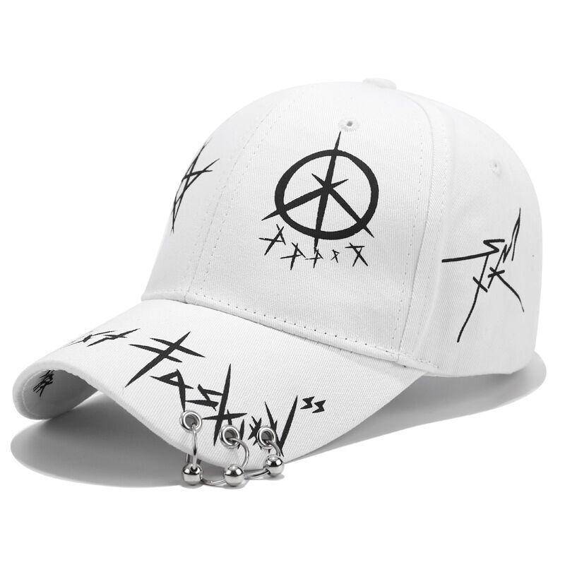 Black and White Colorblock Personalized Baseball Cap