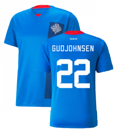 Island Eiður Guðjohnsen 22 Home Trikot 2022-2023