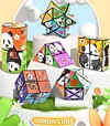 Infinite magic cube children's educational three-dimensional toy panda geometric folding flip decompression 3d deformation building blocks