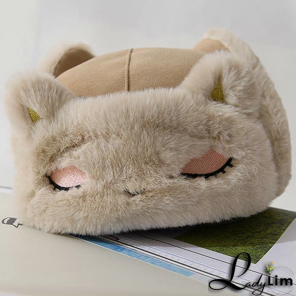 Cartoon Fox Embroidery Plush Hat