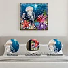 Jellyfish Art Diamond Painting Kit for Adults Home Decor 25x25cm With Frame