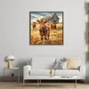(US Only)Cattle Printed Cross Stitch Kit 40x40cm DIY 14CT Thread Art Needlework Decor