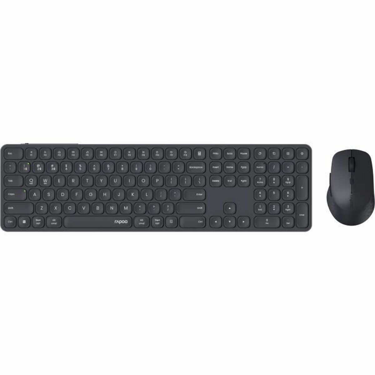 Keyboard and Mouse Rapoo 9810M Grey AZERTY