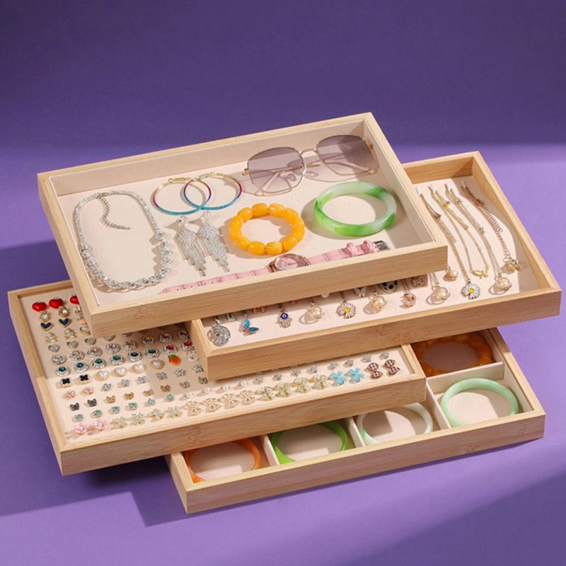 1 Piece Wood Sweet Holiday Banquet Selfie Solid Color Jewelry Boxes