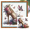 High Heels And Flowers-11CT Stamped Cross Stitch 40*40cm/15.75*15.75in
