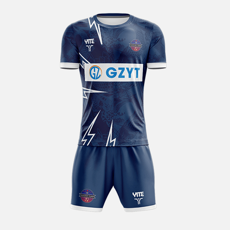 YITE | LZ24-018-Blue And White Soccer Uniforms