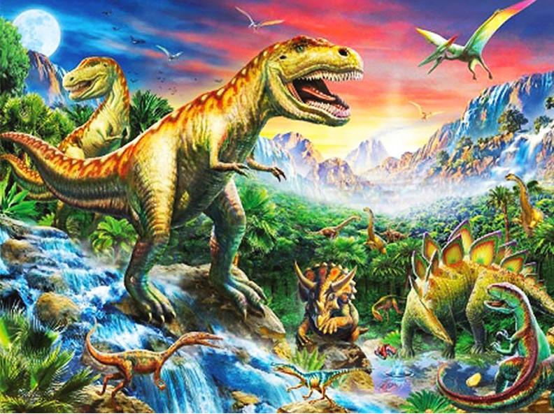 

Planet of Dinosaurs – Paint By Numbers - 40*50CM, 501 Original