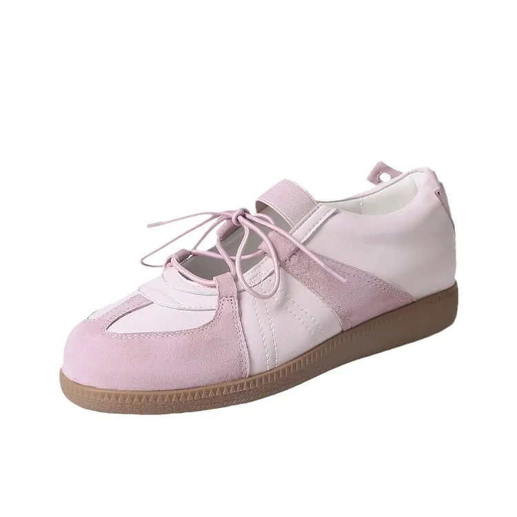 Churchf Churchf Summer Korean Version Of Shallow Casual German Training Shoes Fashion Soft Bottom Pink Hollow Out Ballet Wind Sheet