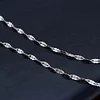 PT950 Pure Platinum 950 Chain Women Gift Lucky Four Leaf Clover Link Necklace 2.8-3g/18inch
