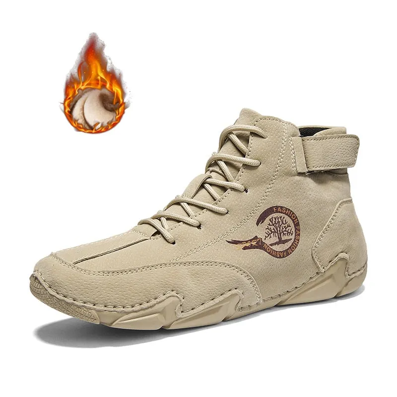 Classic All-match Men Ankle Boots Outdoor Quality Male Casual Shoes Fashion Lace-up Soft Comfort Sneaker Handmade Wear-resisting
