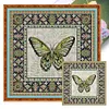 Butterfly Geometric Figure-14CT Stamped Cross Stitch 36*36cm/14.17*14.17in tapestrymarket
