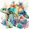 Sea Turtle - 11CT Stamped Cross Stitch 40*40cm/15.75*15.75in