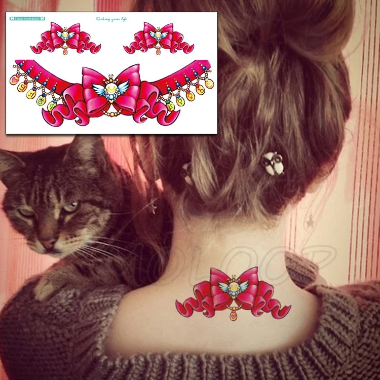 Temporary Tattoo Sticker Plant Leaf Flower Like Butterfly Sexy Chest Back Fake Tatoo Waterproof Flash Tatto Art for Woman Girl