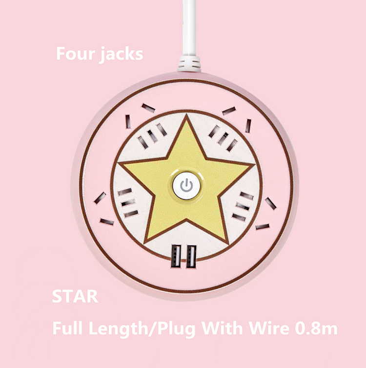 Lovely Multi Function Round USB Sailor Moon Socket Junction Board SP15528