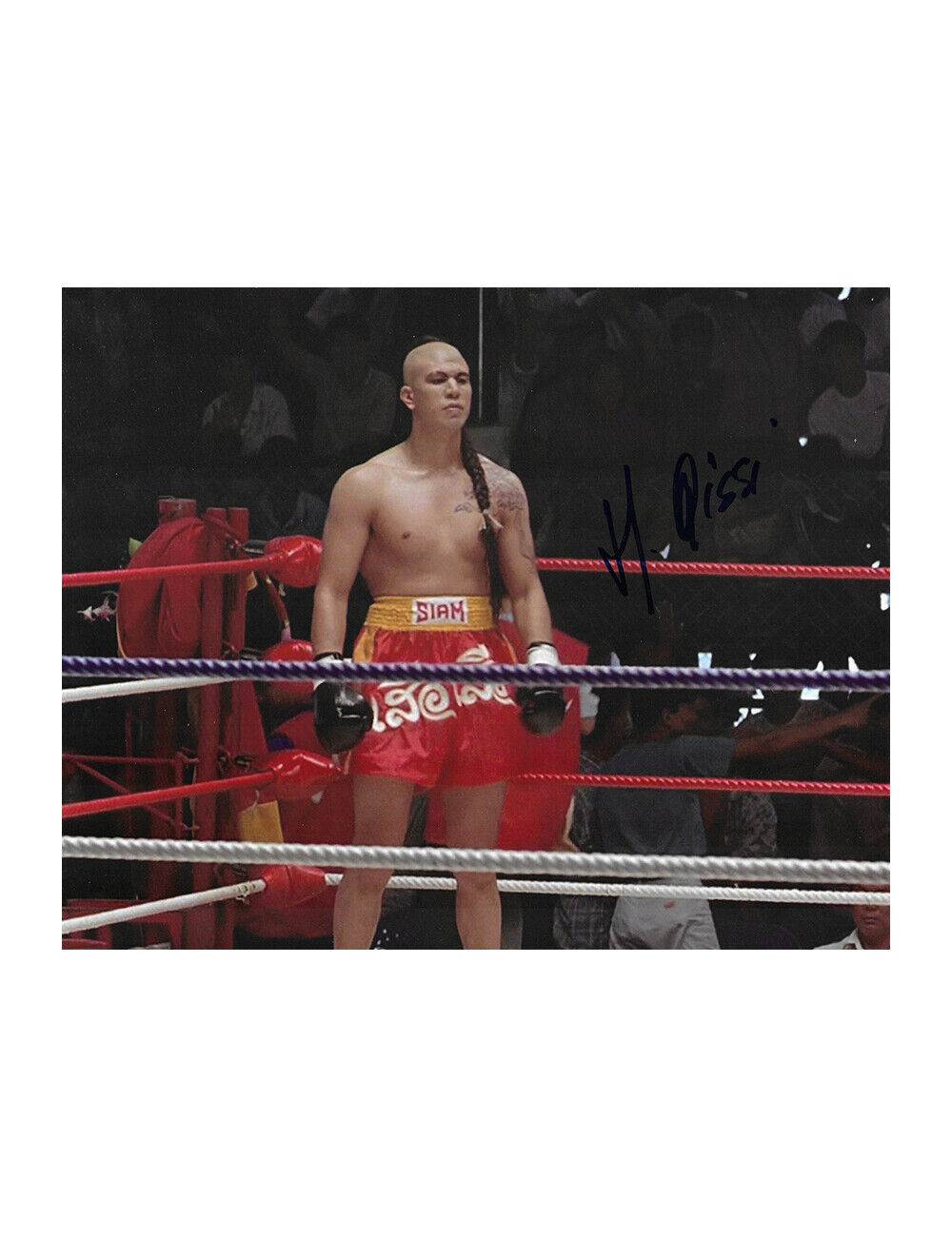 Kickboxer Tong Po Print Signed by Michel Qissi 100% Authentic With COA