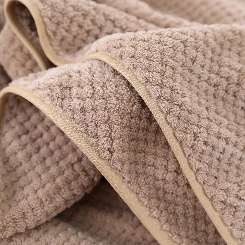 Pineapple Big Bath Towel Thickened Water Absorbent Quick-drying Beach Towel Coral Fleece Bath Towel Cotton Household Adult Bath Towel