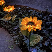 Night Flower, Glowing Flower, Landscape luminescent flower, Sunflower gift, Solar Sunflower